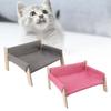 Elevated Cat Couch Wood Structure Stable Support Relaxing Strong Load Capacity Cat Sofa Bed for Home