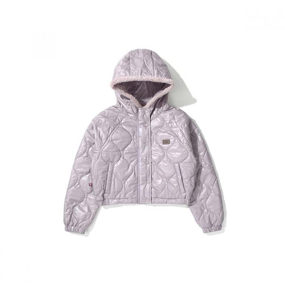 Primaloft Wave Quilting Hoodie Jumper Light Purple 085