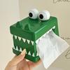 1pc Creative Crocodile Tissue Box Holder - Decorative Square Resin Tissue Dispenser with Playful Design for Home or Office Decor