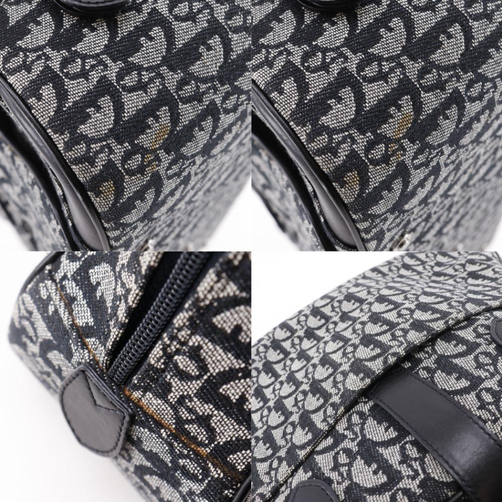 Dior Double saddle bag Handbag Trotter Navy blue canvas Women Used