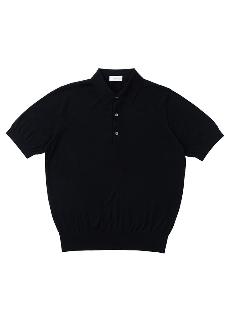 VERNO 26Ss Cashtouch Short Sleeve Polo Knit Dark Navy