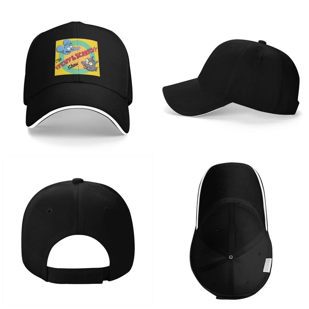 Unisex Baseball Hats The Itchy And Scratchy Show Cartoon Outdoor Streetwear Sports Baseball Caps Hip Hop Cap Casquette Hats