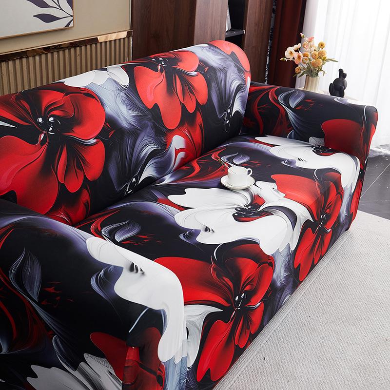 Elastic Printed Sofa Cover Single Double Triple Lazy Sofa Cover Non-slip Protective Cover