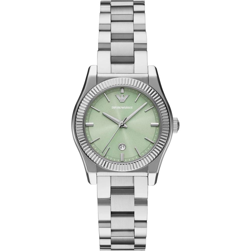 Женские кварцевые часы Emporio Armani Federica Green из нержавеющей стали, серебристые AR11656 зелёный
