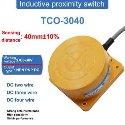 TCO-3040 40mm Erfassungsabstand Runder Metall-Induktiver Näherungsschalter Sensor Zwei oder Drei oder Vier Drähte NPN PNP NO NC