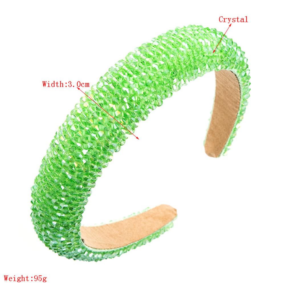 Solid Crystal Beads Hairbands For Women Girls Hair Hoop Headwear Fashion Clolorful Handmade Headbands Female Hair Bands