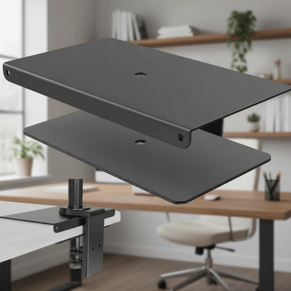 Punch-Free Reinforcement Bracket Plate Thin Table Top Monitor Bracket  Fragile Surface Protection