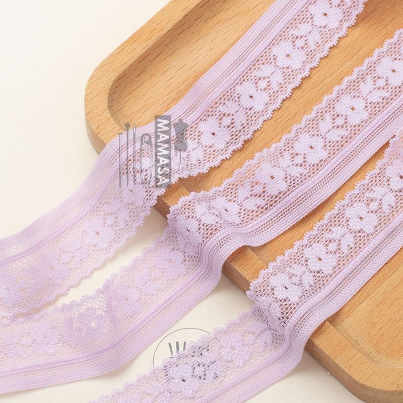 2.5cm Wide Colorful Elastic Lace Trim for DIY Underwear, Clothing, and Hair Accessories