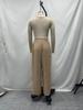 2025 European Autumn/Winter Women's Cotton Linen Wide-Leg Pants with Pockets - Loose & Slimming Design