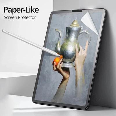 Como escrever no papel protetor de tela para samsung galaxy tab s7 s 7 fe plus lite s7fe s7plus 12.4 desenho filme anti-reflexo companheiro