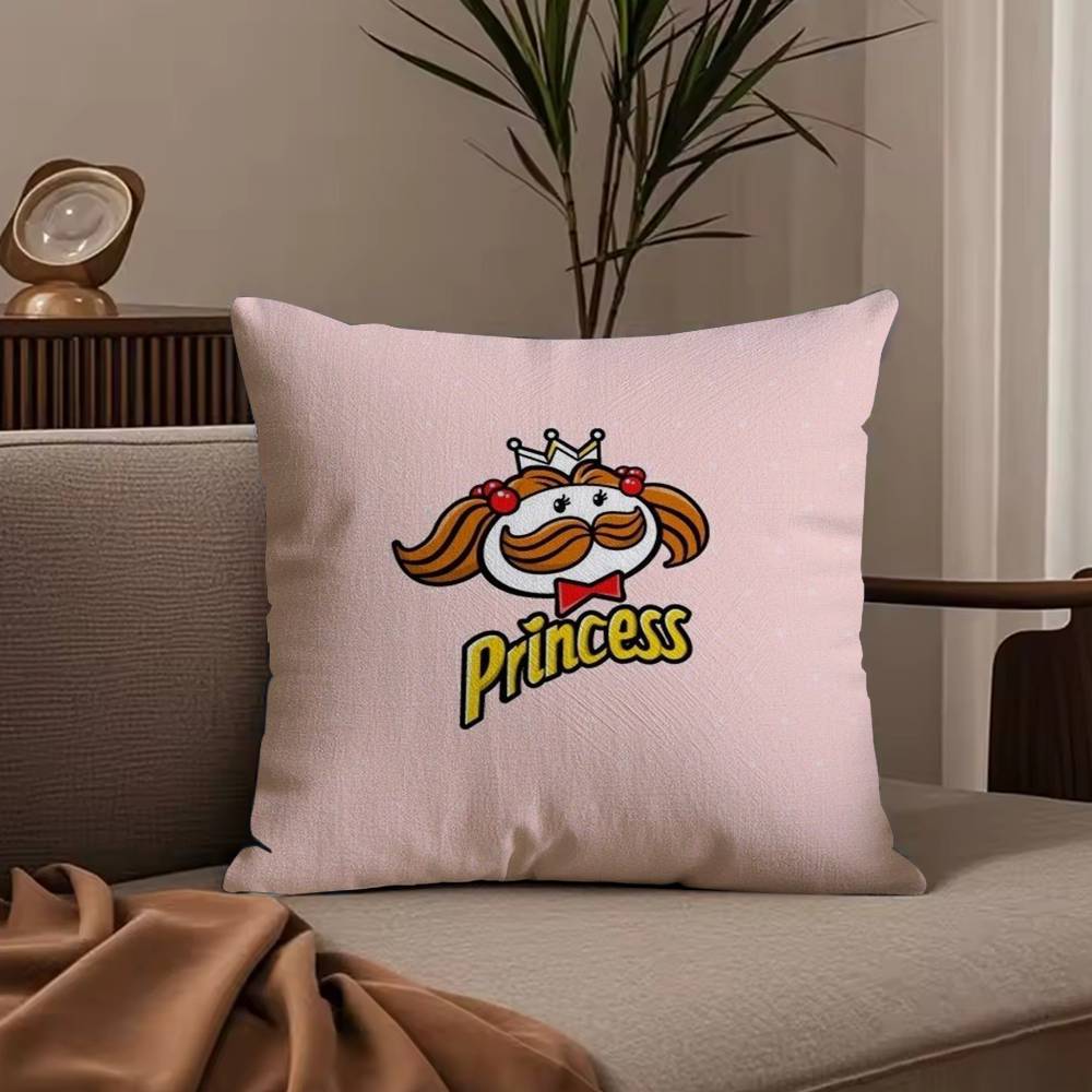 Bearded P-Pringles Pillow Case Anti-dustmite Pillowcase Invisible zipper silky short plush Sofa cushion cover