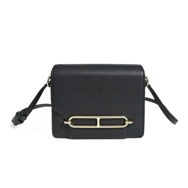 New leather women's bags, high-end messenger bags, underarm bags, simple and versatile shoulder bags, small square bags, light luxury tofu bags.