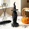 Dark Fantasy Ornament for Display Halloween Witch Statue, Resin Gothic Tree Figurine, Vintage Mysterious Bark Texture Art Tabletop, Bookshelf