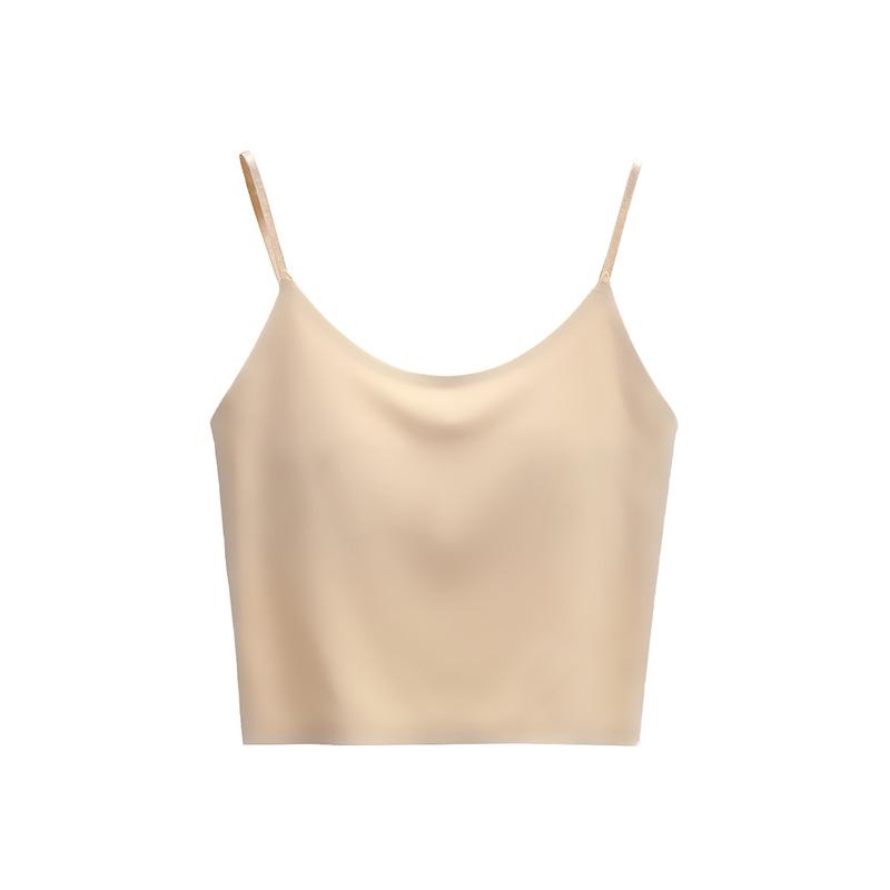 

Летний спортивный топ-труба из шелка Ice Silk: Бесшовный, дышащий, с открытой спиной, мягкий жилет для женщин. Medium