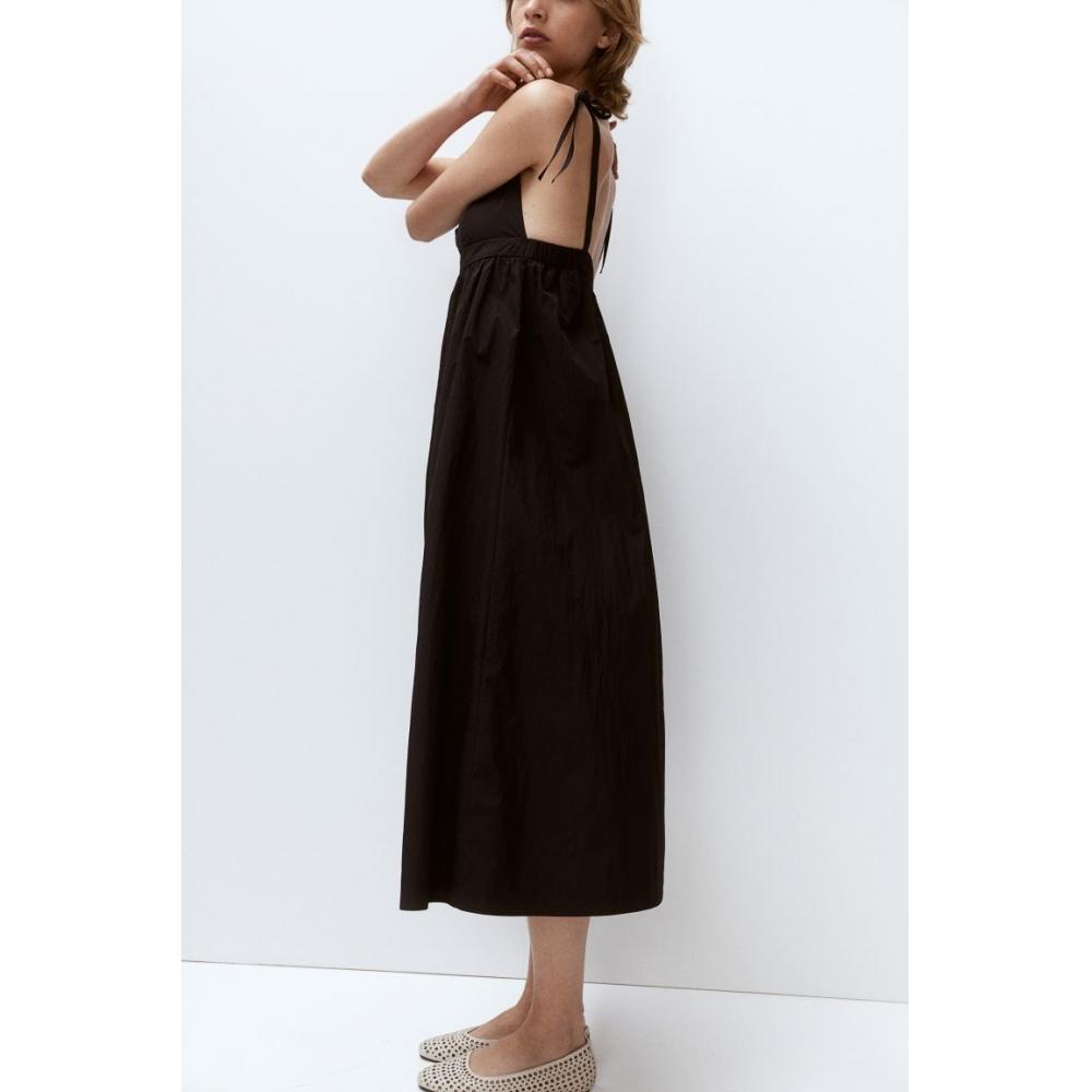 

Нейлоновое платье HM с завязками, черное