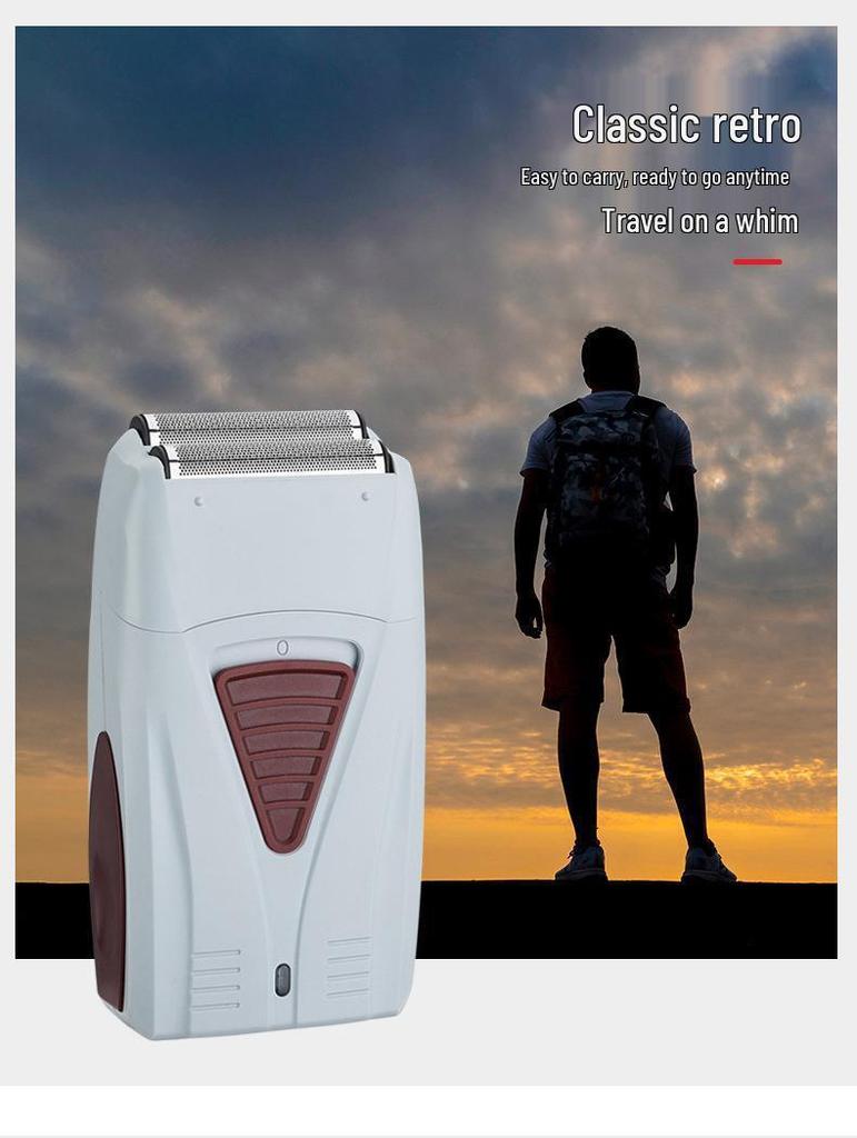 4D Double Head Reciprocating Electric Bald Head Shaver & Whitener for Men