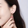 Bamoer 925 Sterling Silver Hoop Earrings for Women Minimalist Simple Circle Cubic Zirconia Earings