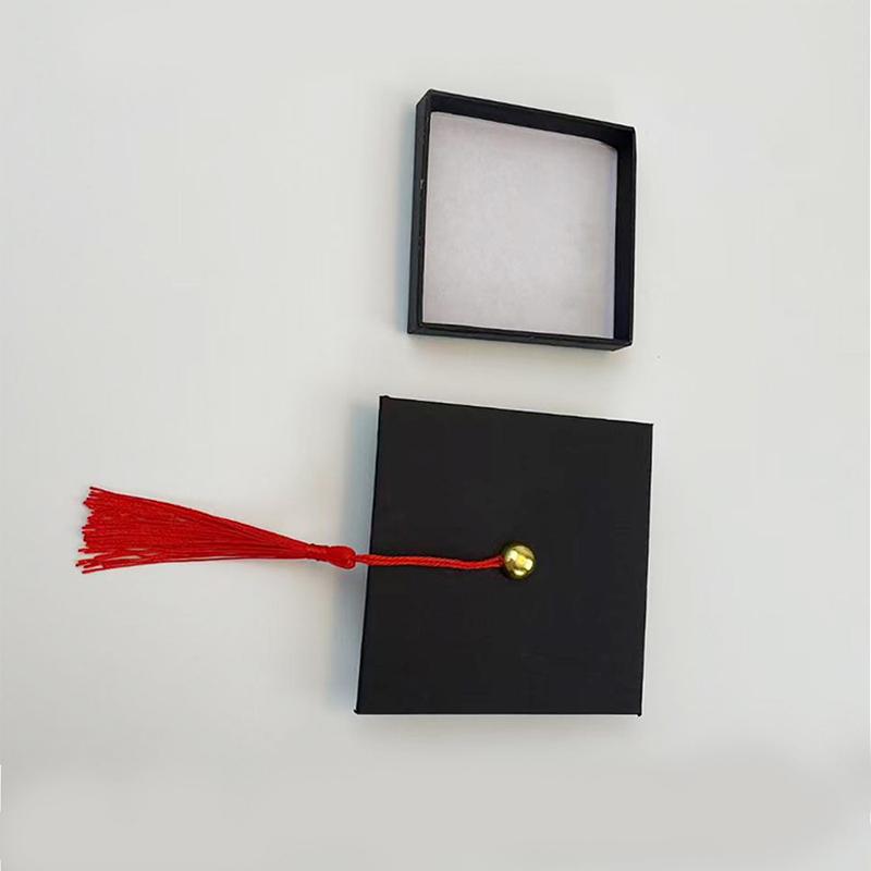 WTEMPO Graduation Season Paper Lid-and-base Gift Boxes Bachelor's Cap Shaped Design Boxes DIY Birthday Gift Boxes Presents Boxes for Classmates