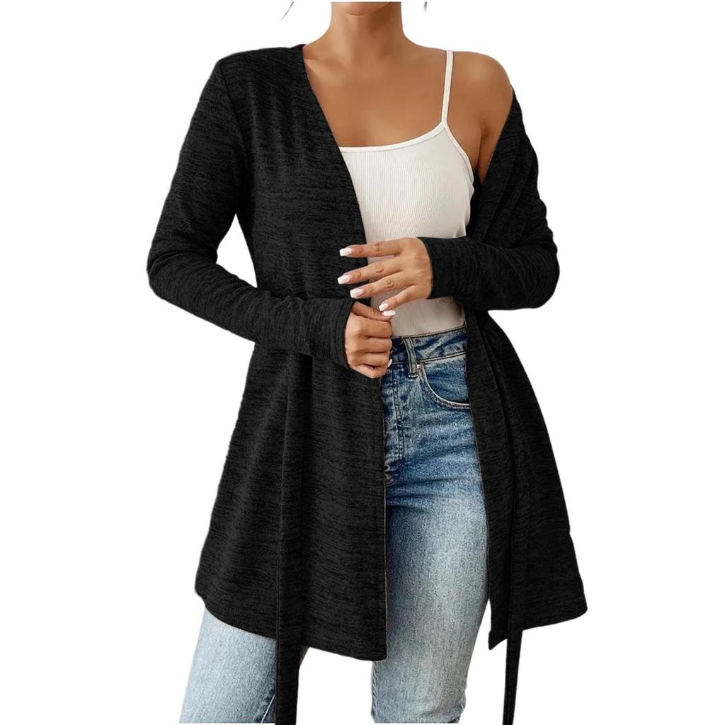 Women's Lightweight Cardigan Sweaters Open Front Long Sleeve Casual Loose Thin Cardigans With Pockets
