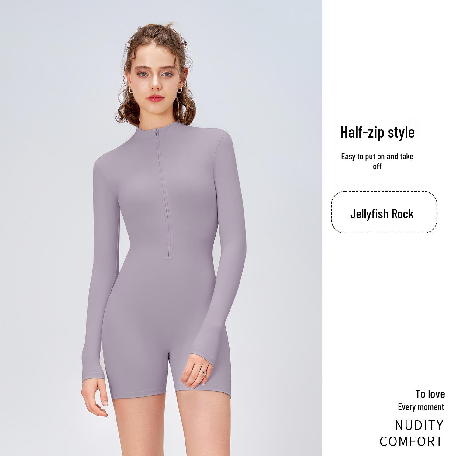 

Европейский и американский боди для фитнеса с длинным рукавом и высокой эластичностью для бега и йоги S