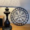 28cm Metal Wall Art Metal Viking Decor Norse Mythology Symbols Interior Decoration Beautiful Beauty Wall Decor for Home Office