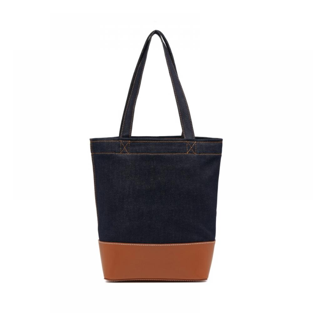 Apesse Coddp M61568 Caf Caramel Axelle Axelle Axelle Small Denim Tote Bag