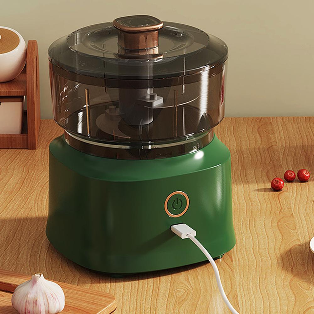 350ml Elektrischer Knoblauchhacker, USB-Aufladung Fleischwolf für Küche, Haushalt Multifunktionale Lebensmittelpürierer Mixer für Gemüse