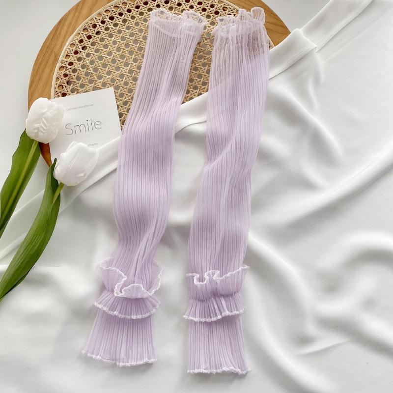 Spitze Eisseide UV-Schutz Ärmel für Sommer Autofahren und Radfahren