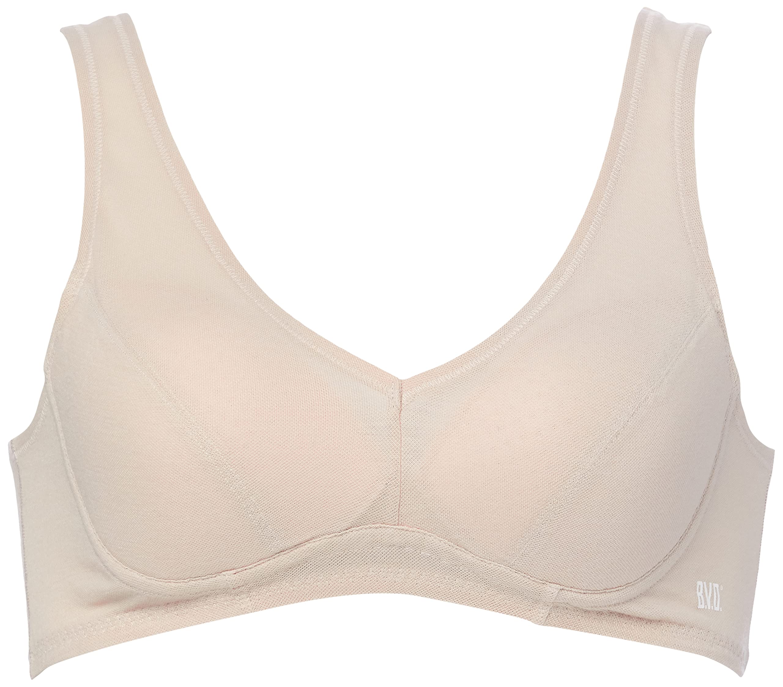 

cool and and natural M [B.V.D.] Bra, 100% cotton, light, smooth, half-top bra, moisture-wicking quick-drying, pique, material, sweat-proof, women s, бежевый