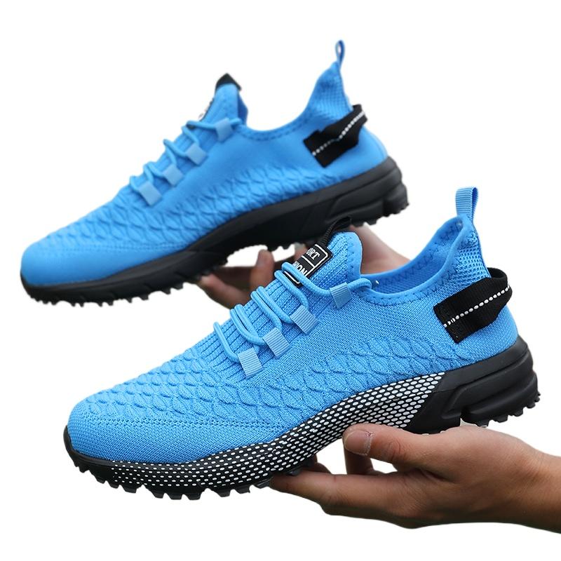 Men S Breathable Mesh Sneakers Lightweight Outdoor Mesh Running Casual Footwear Chic Geometric Printed Net Men S Cross Trainers 39