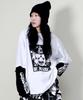 Deumakeu Skull Street Graphic Double Sleeve T-Shirt White