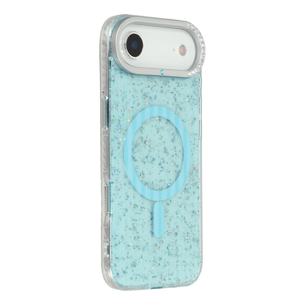 For iPhone Air Case Compatible with MagSafe IMD Glitter Glacier Texture TPU PC Phone Back Cover