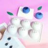 6 Cavity Blueberry Shape Silicone Cake Molds For Baking Dessert Mousse Jellies Puddings And Chocolate Easy Releases