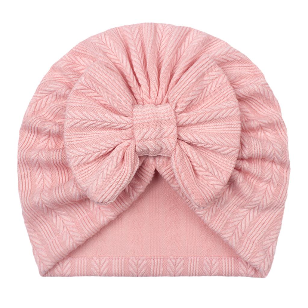 Hot Sale Solid Baby Bow Hat Headscarf Baby Toddler Newborn Hat Cap Girls Boy Head Cover