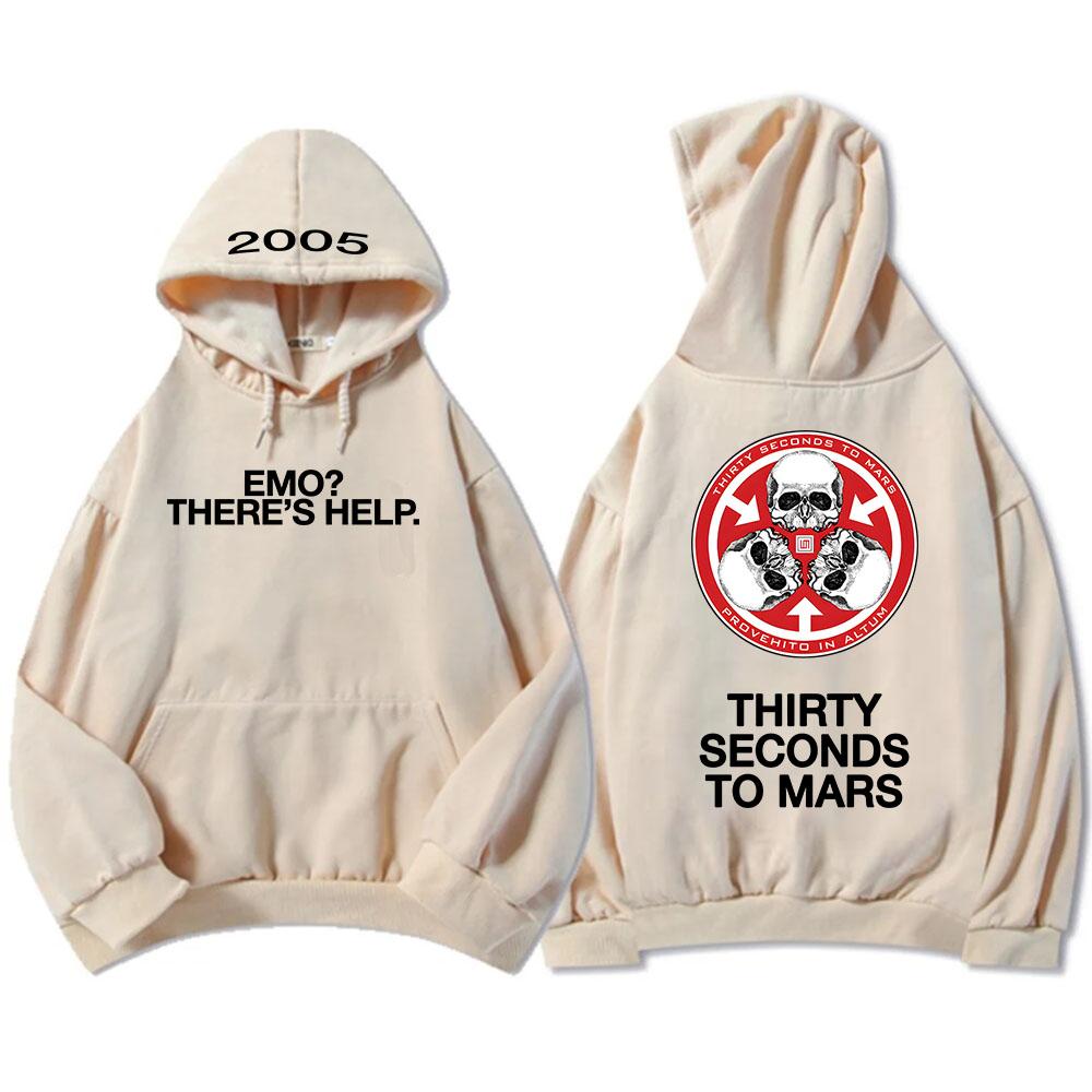 Rockband THIRTY SECONDS TO MARS Hoodies Grunge Mode Langarm Kapuzenpullover Männer Frauen Kleidung Streetwear Unisex Hoodie