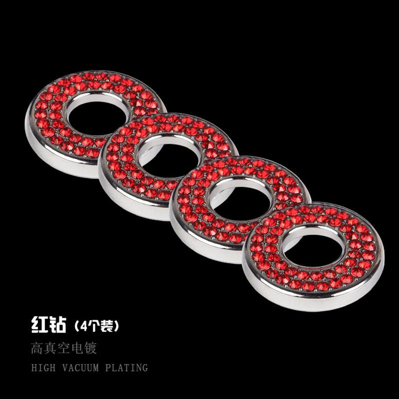 4pcs Sparkling Rhinestone Decals for Mercedes Benz E C Class Inner Door Lock Handle Pull Rod Bolt Cover