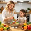 Stainless Steel Kitchen Colander with Side Handles and Raised Base for Washing Vegetables Fruits Pasta Rice Durable Mesh Basket