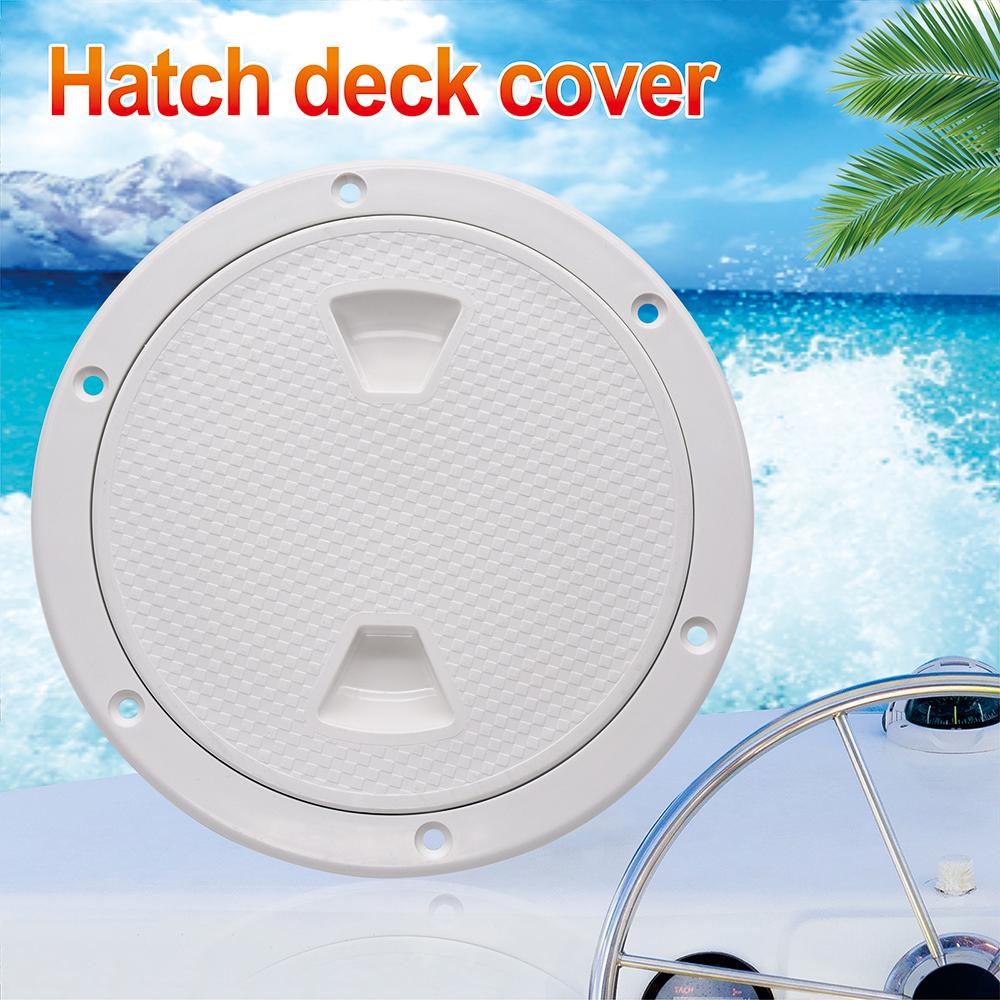 ABS Round Deck Inspection Access Hatch Cover Non-Slip Deck Plate for Marine Boat Kayak Canoe White Black 4 6 8 Inch Hatch Cover