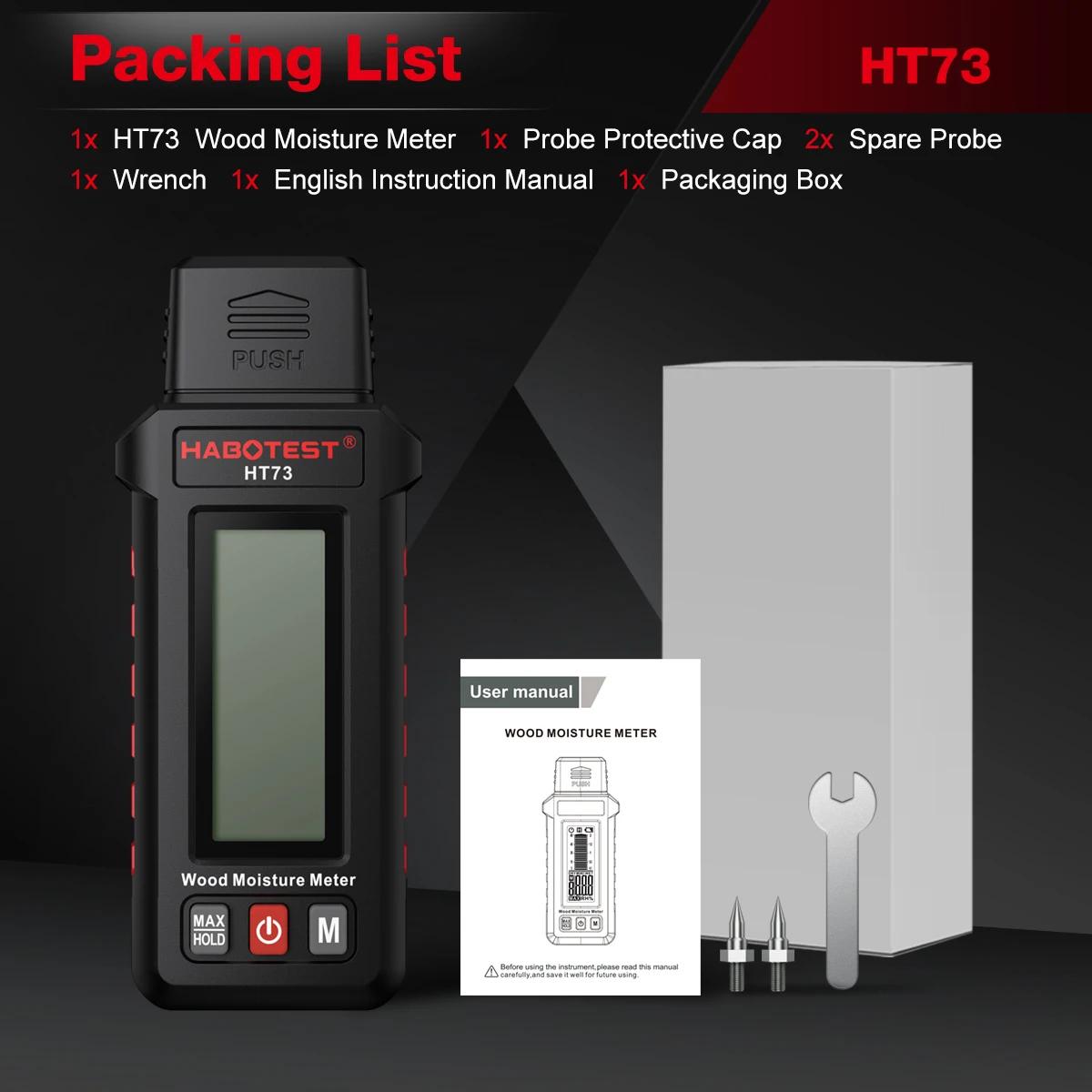

Pin Type Digital Wood Moisture Meter 0-99.9% Wood Humidity Tester Timber Building Materials Moisture Detector 3-Color Backlight