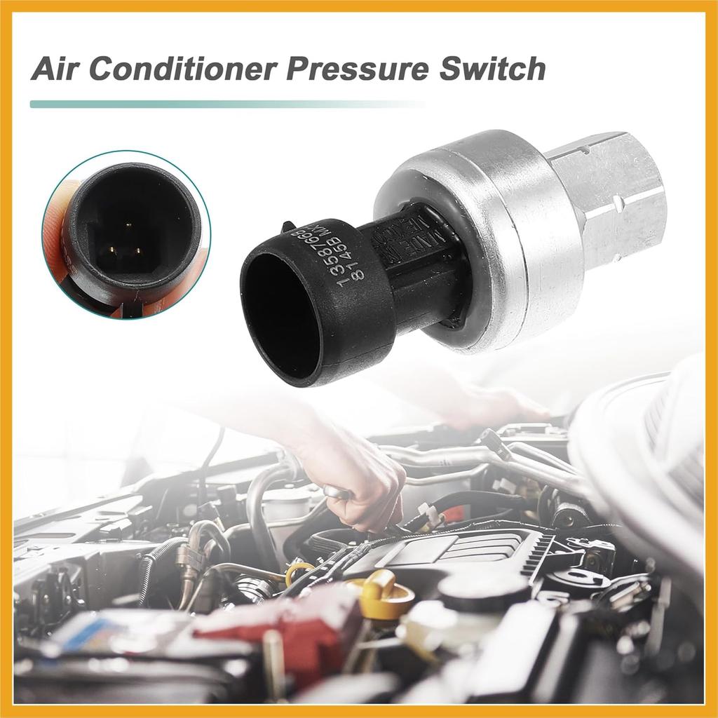 13587668 A/C Pressure Sensor Switch 22634172 Air Conditioner Clutch Cycle Switch OE for GMC Sierra for Pontiac for Buick Replacement