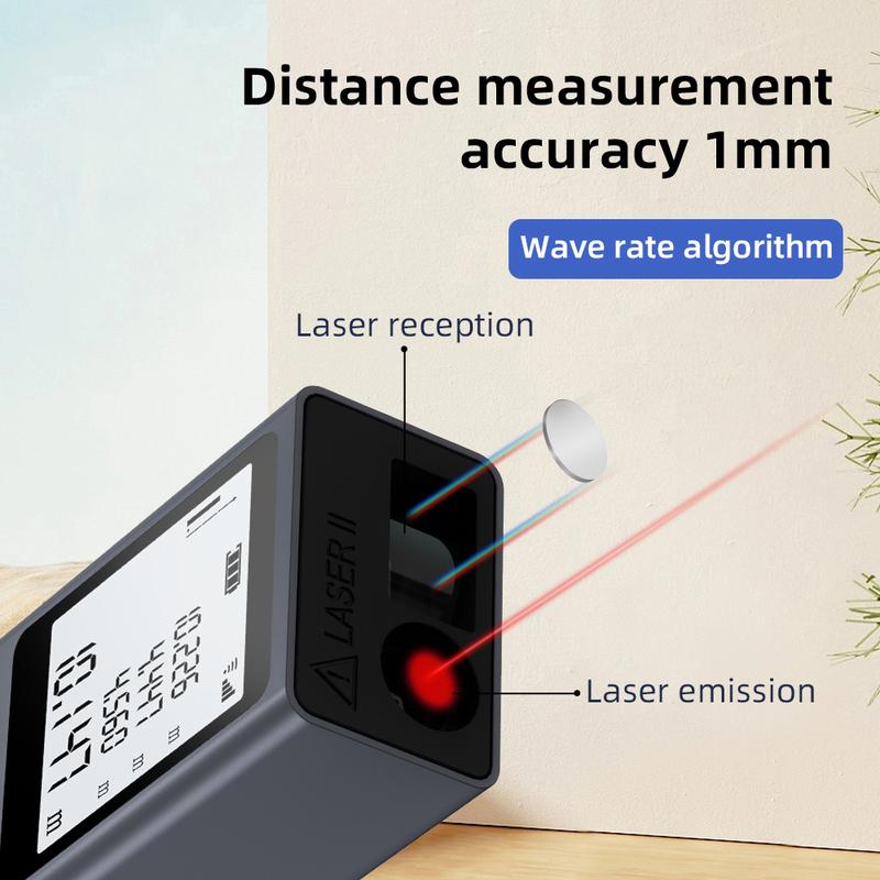 Laser Distance Meter Multifunctional Portable Measuring Device Metal Housing Mini Size Rangefinder Measurement