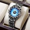 Men's Quartz Watch with Cat-Eye Dial, Fashionable Business Style Watch with Calendar Function, Luminous Display, Suitable for Va