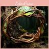 Elegant Vintage Malachite Pendant Ring With Alloy And Geometric Design For Women