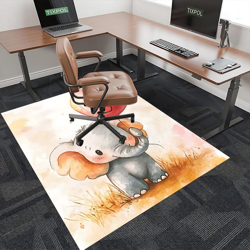 1pc Anime Elephant with Balloon Chair Mat - Office Desk Pad, Non-Slip Carpet for Home Decor, Suitable for All Seasons, Perfect Gift for Anime Lovers.H