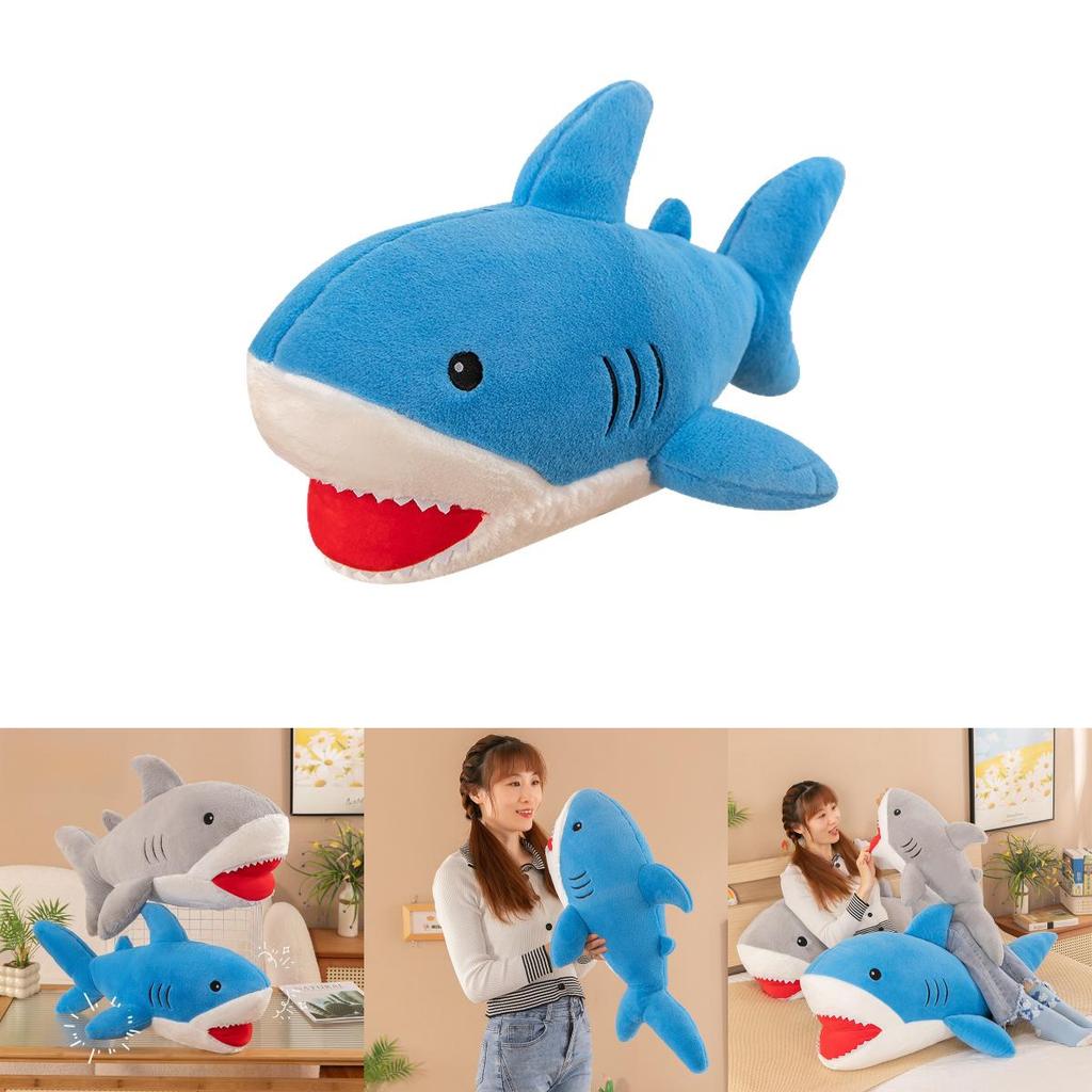 Ocean Series Shark Plush Toy Bed Pillow Cute Whale Soft Doll For Kids And Teens