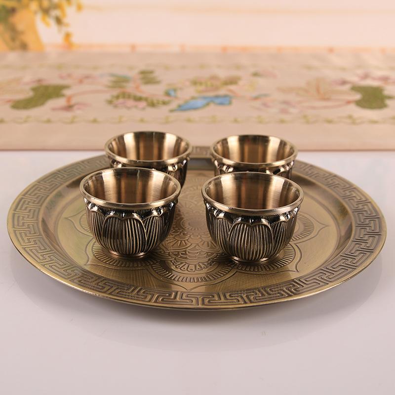 Set de ceai lotus retro, set de ceai kung fu chinezesc de înaltă calitate, ceainic pentru ceremonia ceaiului, ceașcă de ceai, tavă de ceai, lux discret, ornament de înaltă calitate