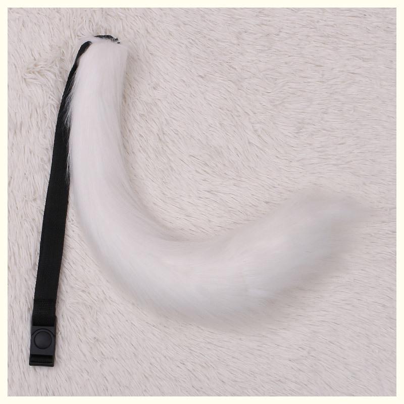Handmade Cosplay Cat Tail & Cute Fox Accessory Set - Japanese Neko Musume Tie-up Prop