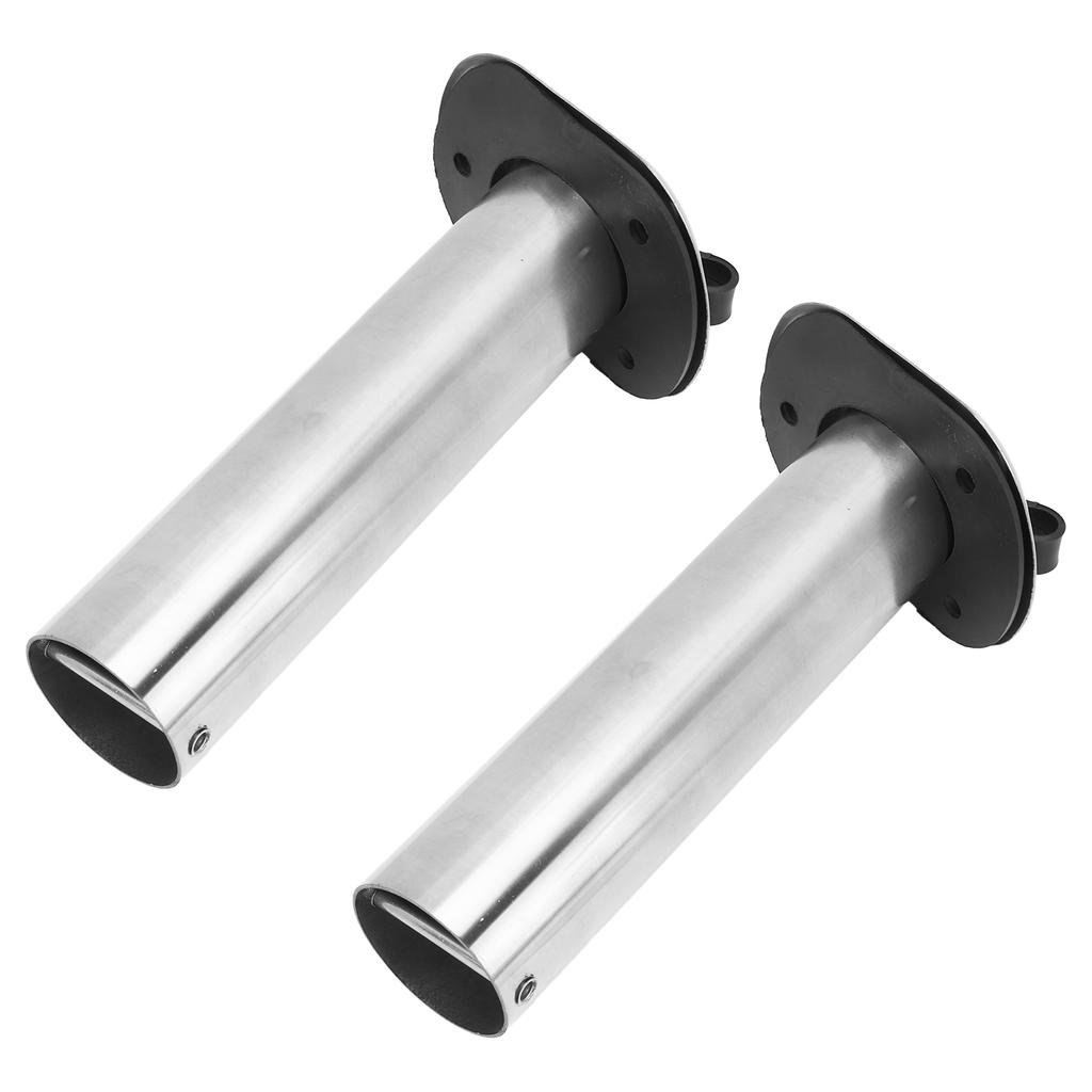 1 Pair 316 Stainless Steel Rod Holder Heavy Duty 15 Degree Fishing Rod Holder for Yatcht