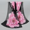 Spring Printed Chiffon Scarf Floral Printed Beach Shawl Lightweight Neck Scarf Summer Neck Sun Protection Scarf Shawl 150*50cm