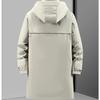 Men's Plus Size Big Tall Winter Coat Thickened Long Loose Fit Cotton Padded Jacket with Slit 4XL-12XL